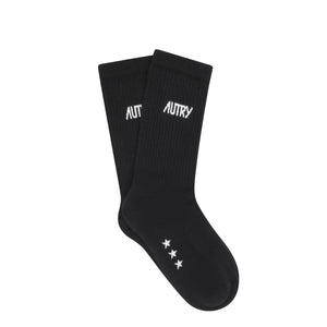 Jacquard Logo Sock Black