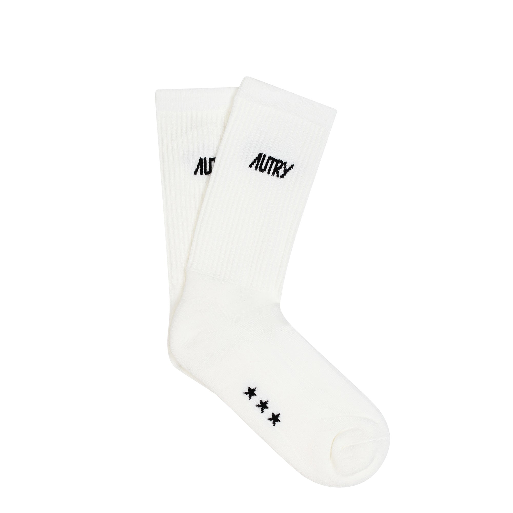 Jacquard Logo Sock White