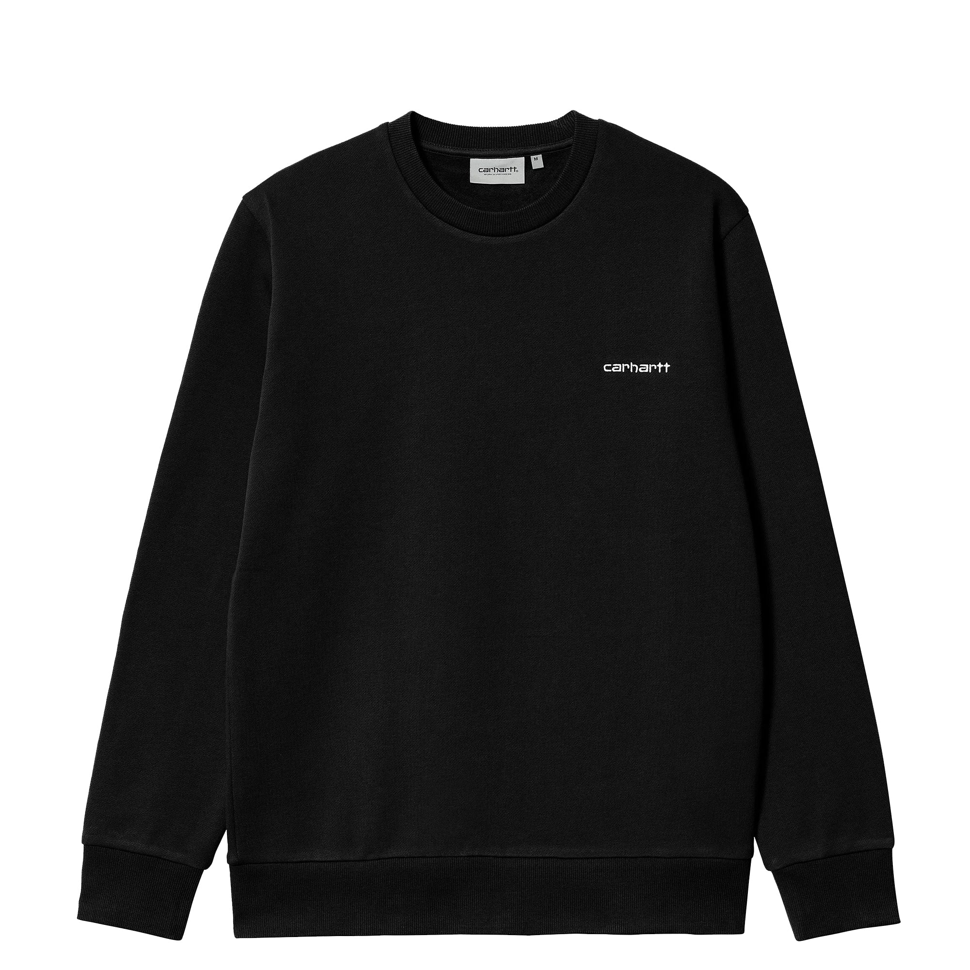 Script Embroidery Sweat Black