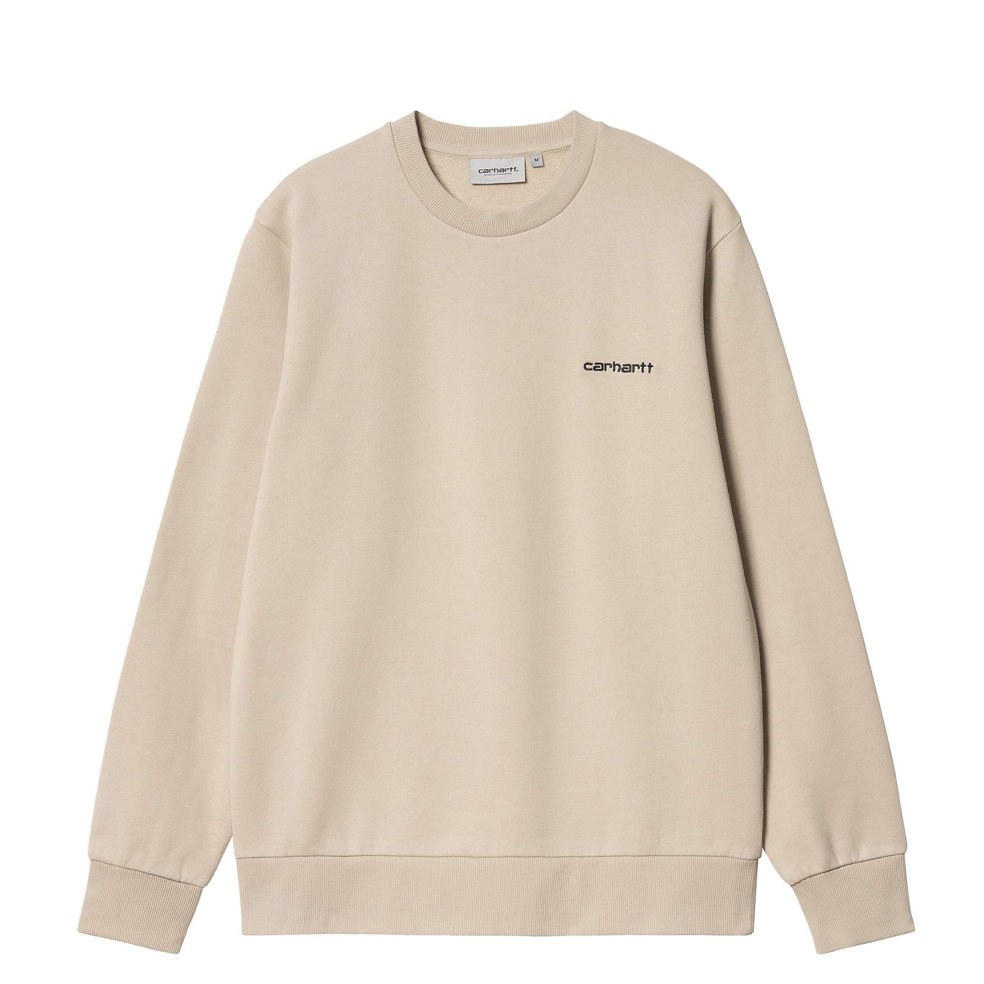 Script Embroidery Sweat Beige