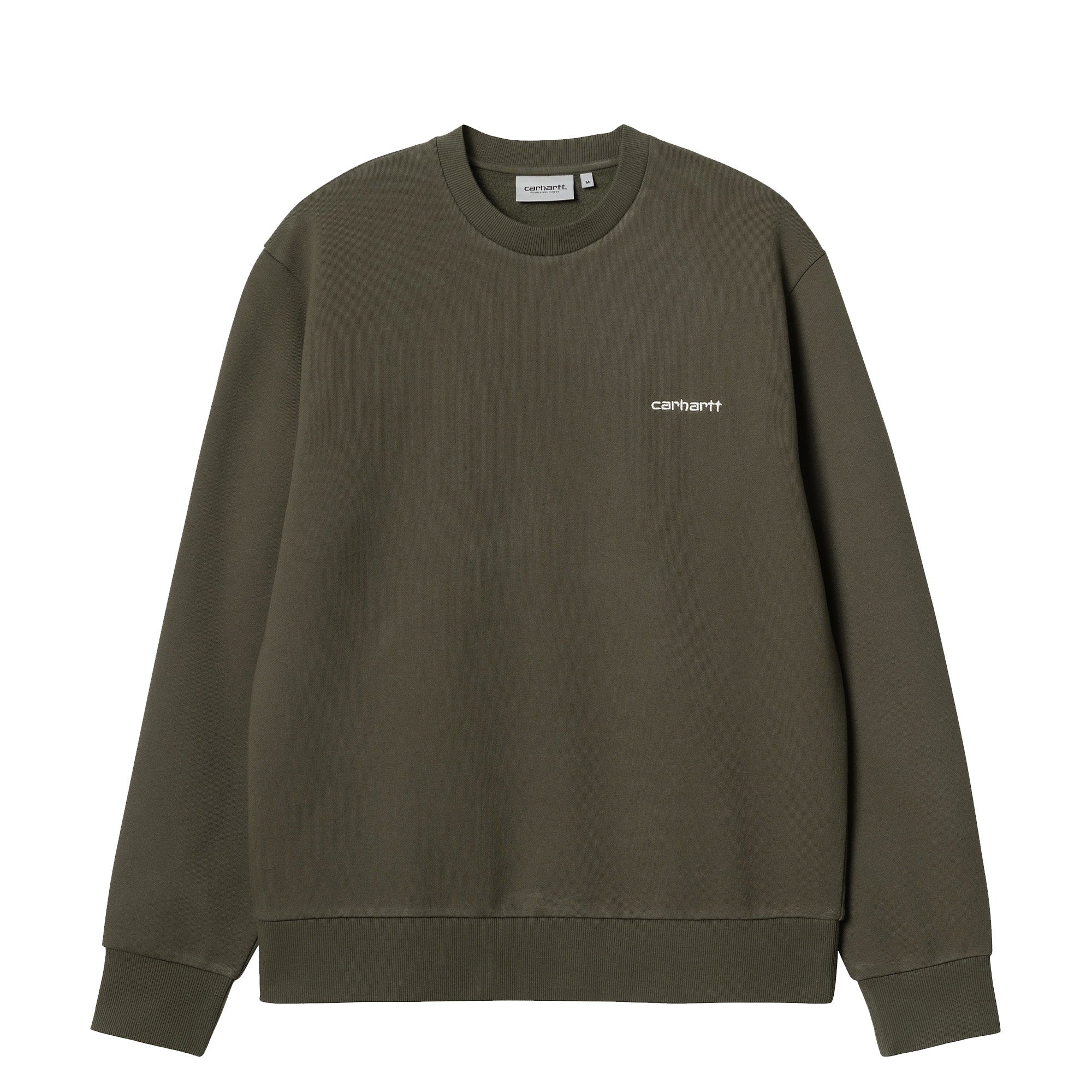 Script Embroidery Sweat Green