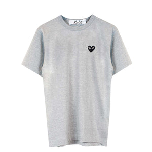 Basic Black Heart Logo T-Shirt Grey