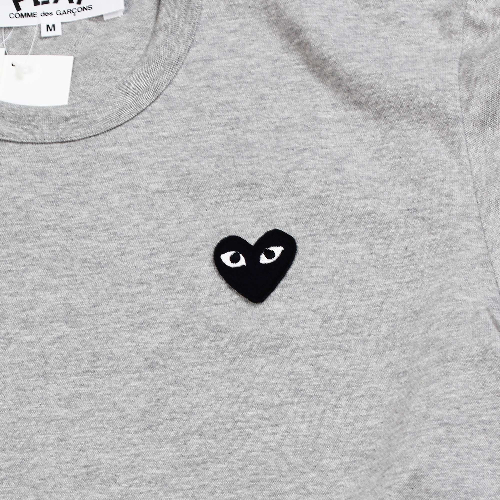 Basic Black Heart Logo T-Shirt Grey