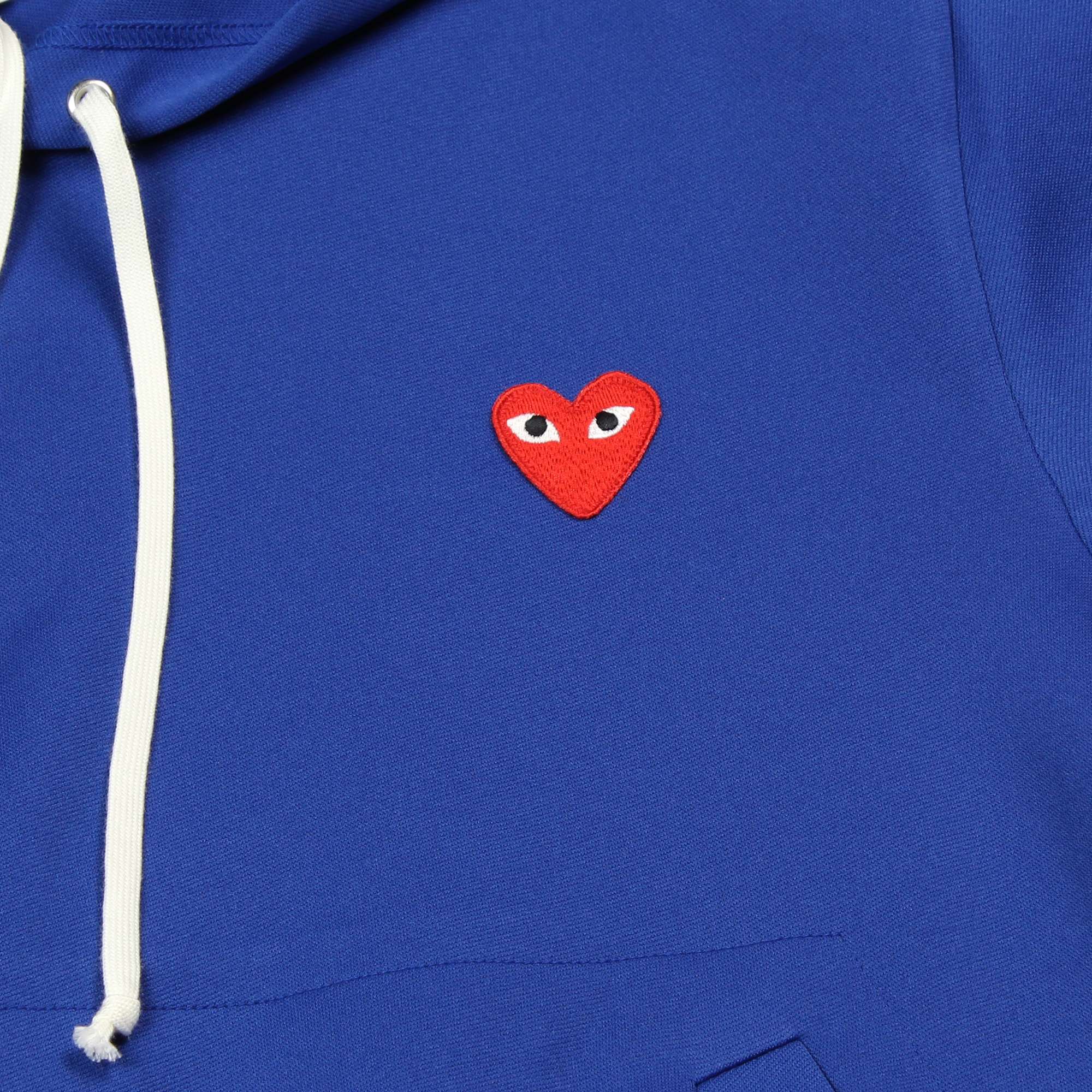 Heart Applique Hoodie Blue