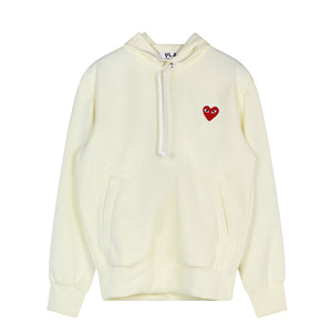 Heart Applique Hoodie Cream