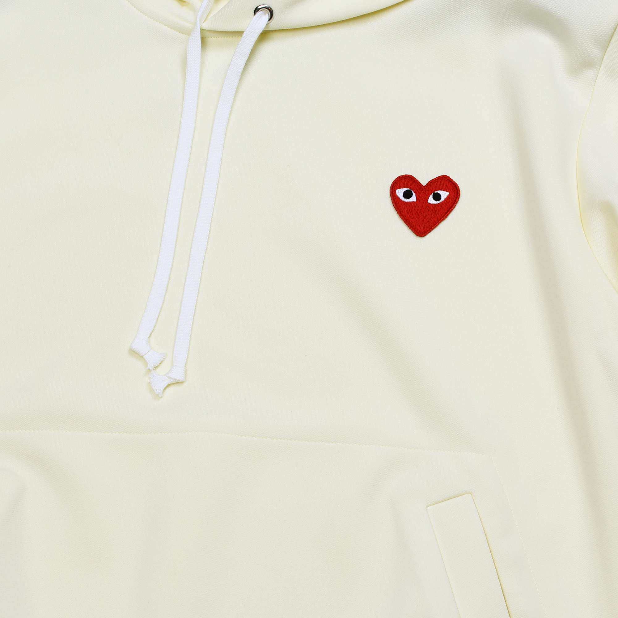 Heart Applique Hoodie Cream