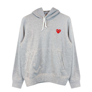 Heart Applique Hoodie Grey