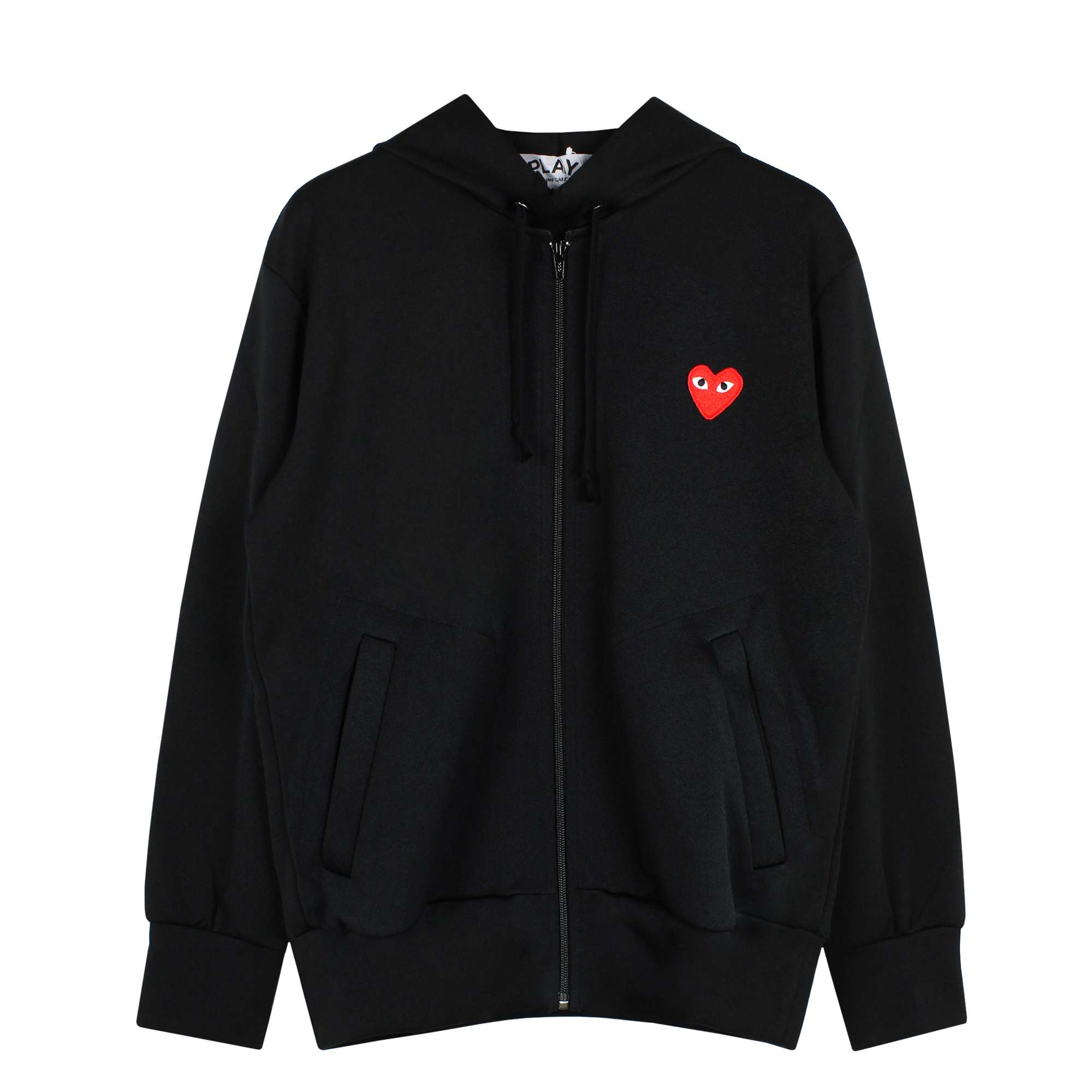 Heart Applique Zip Hoodie