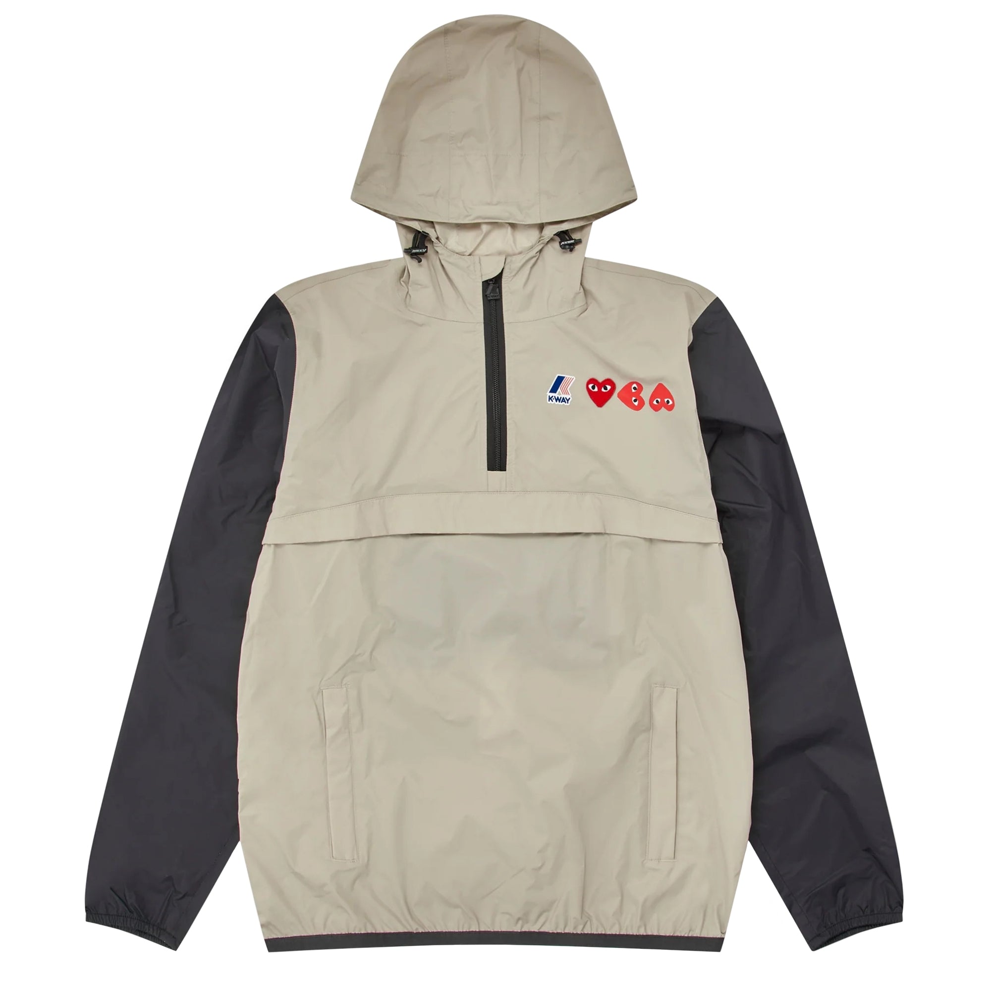 K-Way Half Zip Jacket Beige/Black