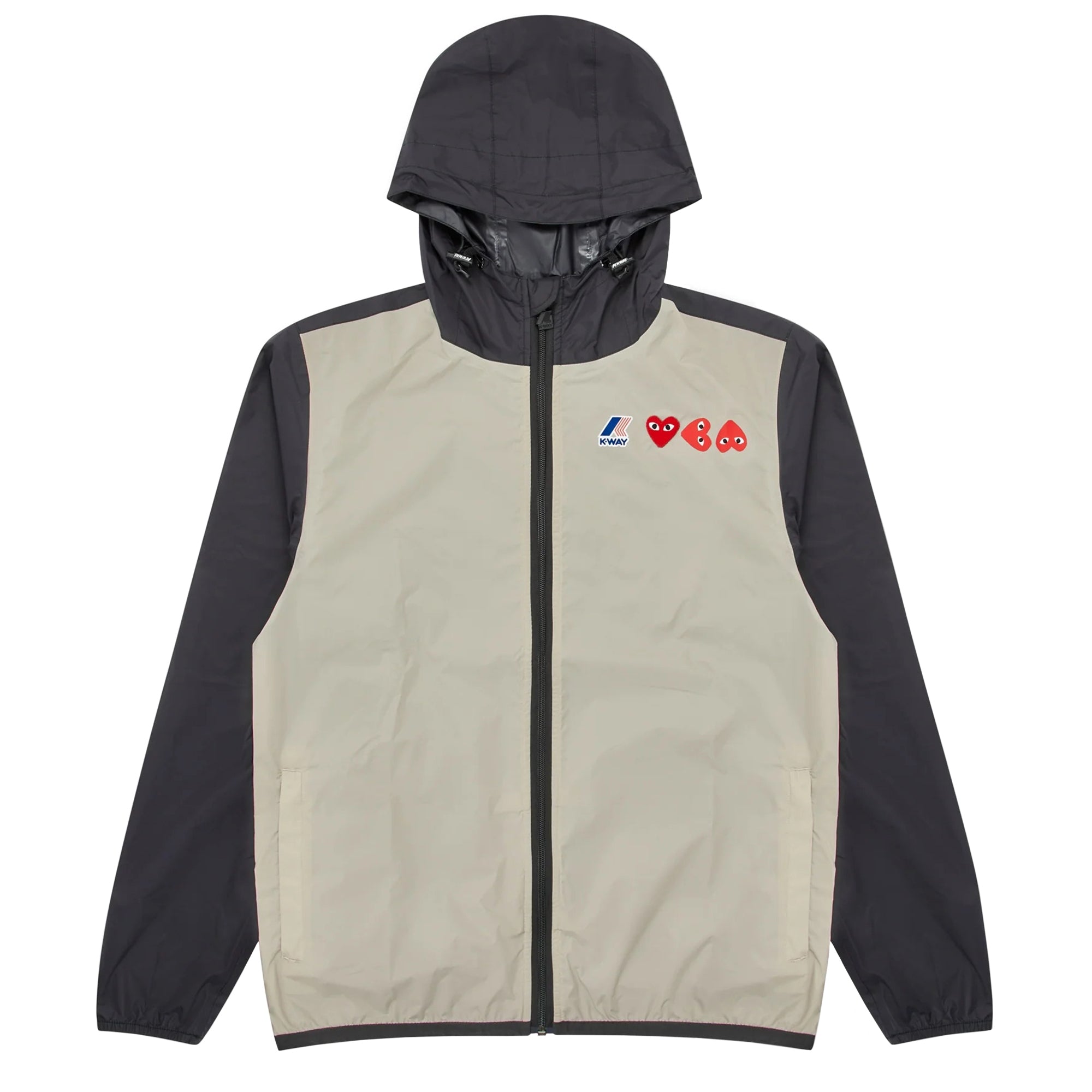 K-Way Zip Jacket Beige/Black