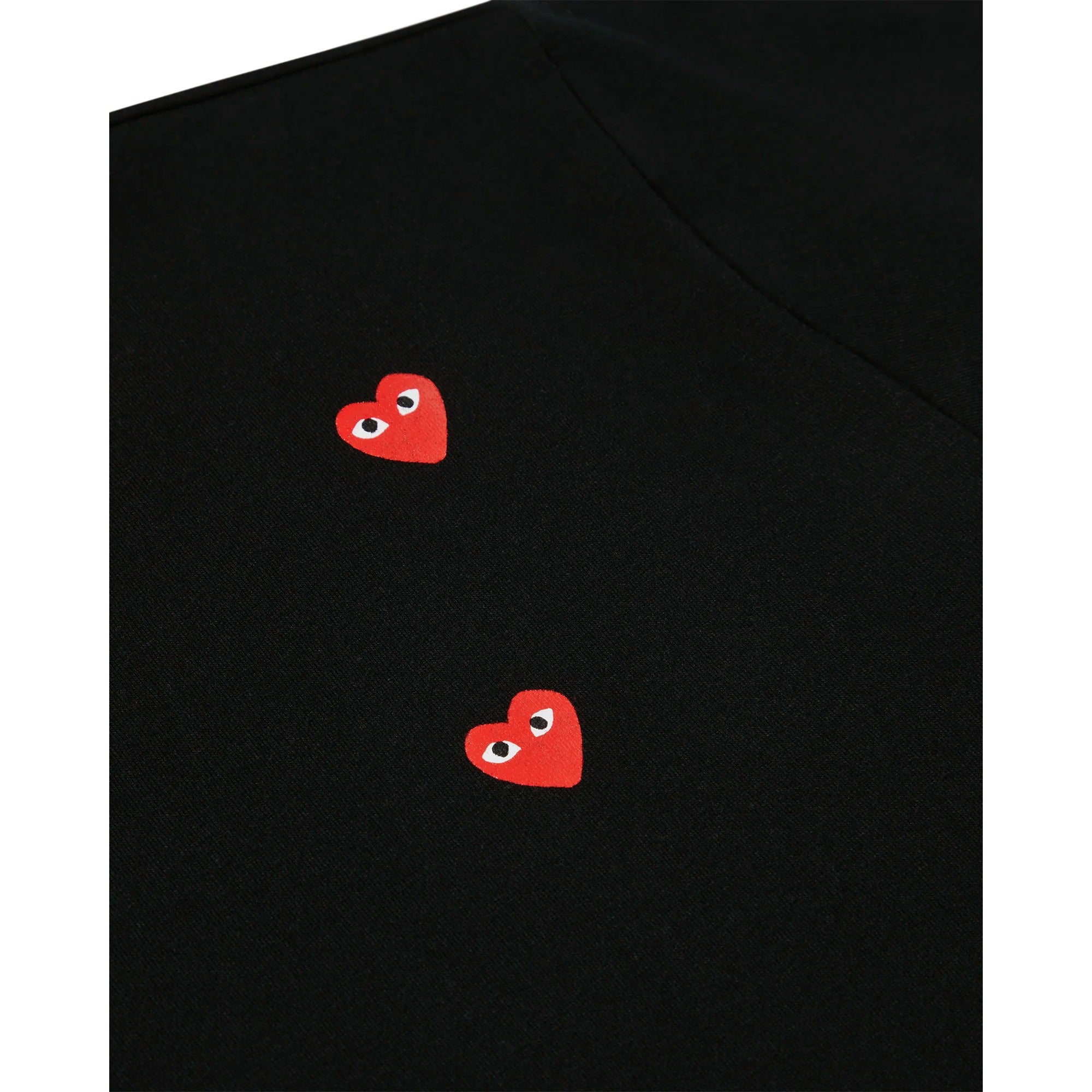 Multi Red Heart Logo T-Shirt Black