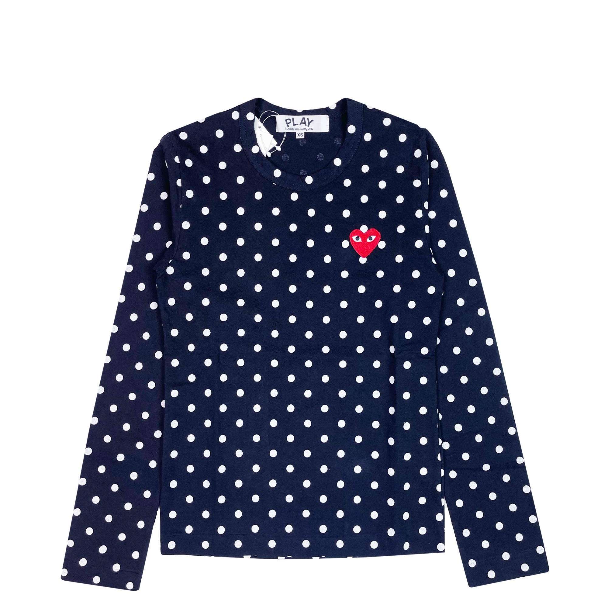 Polka Dot LS T-Shirt Blue