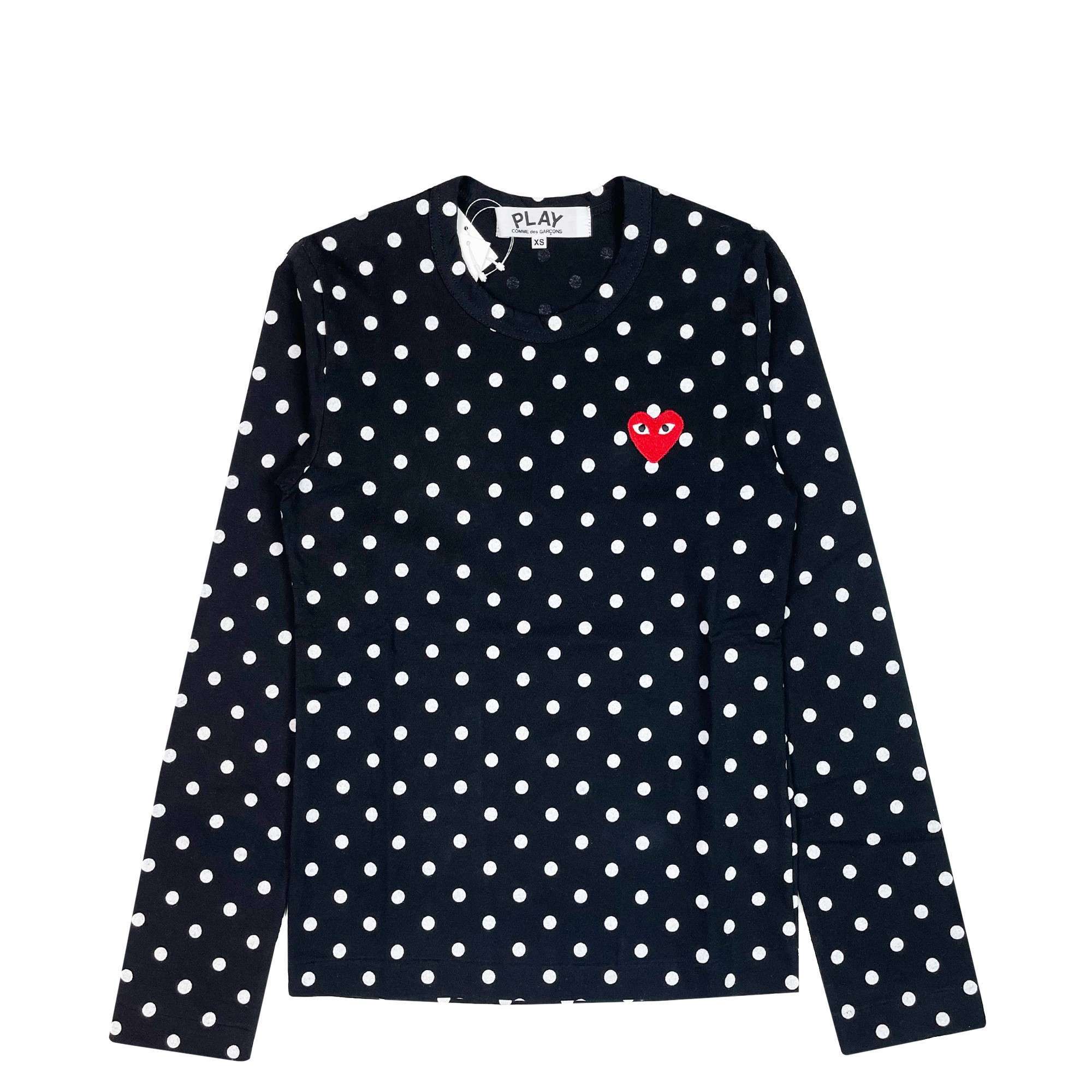 Polka Dot LS T-Shirt Black