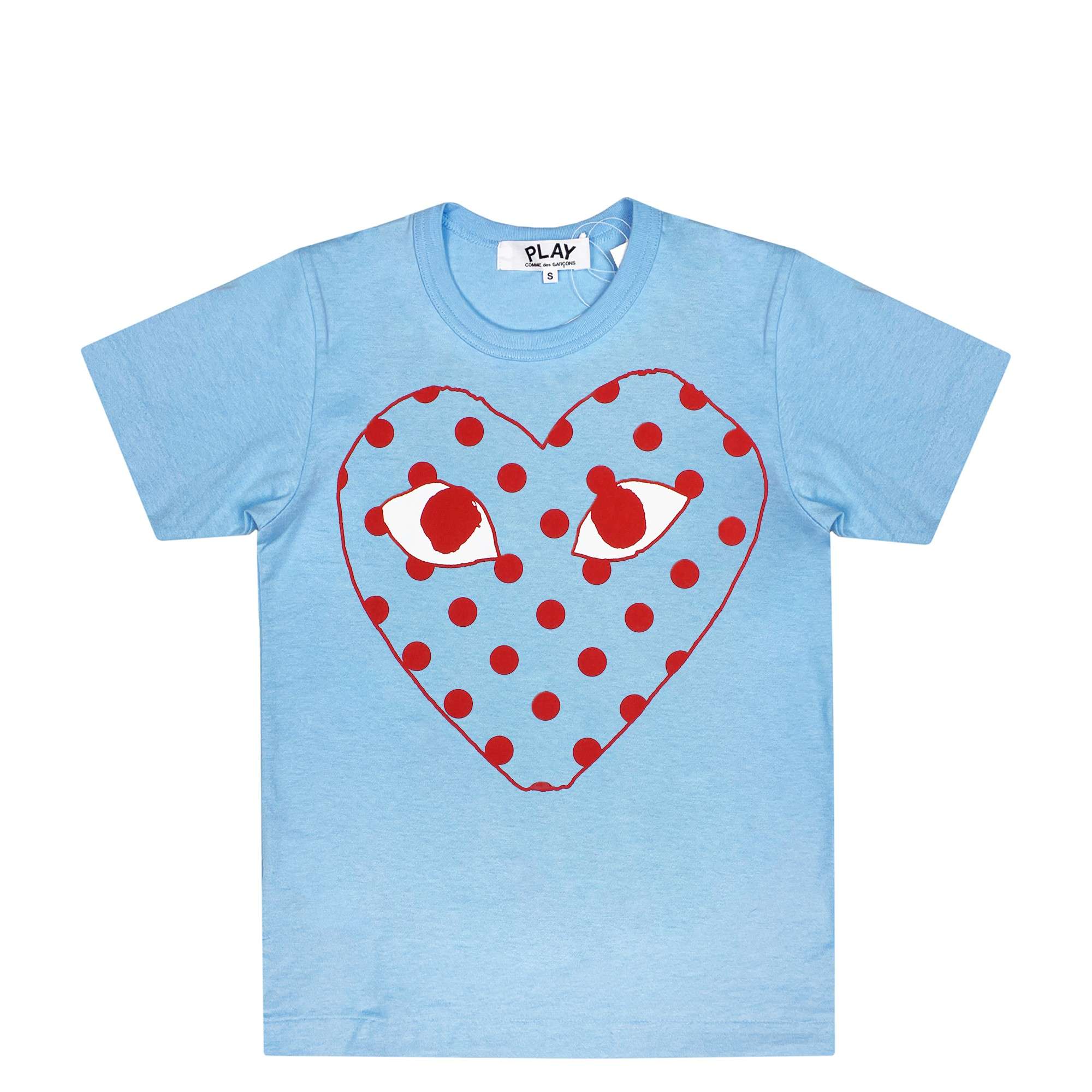 Polka Dot Heart T-Shirt Blue