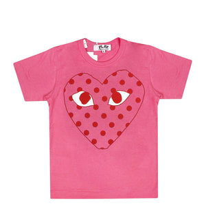 Polka Dot Heart T-Shirt Pink