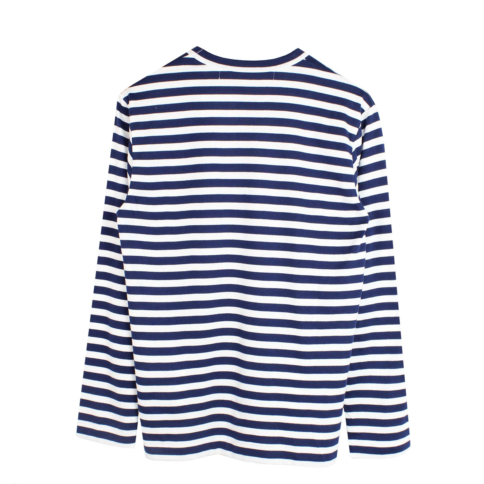 Striped Heart Logo Top Navy