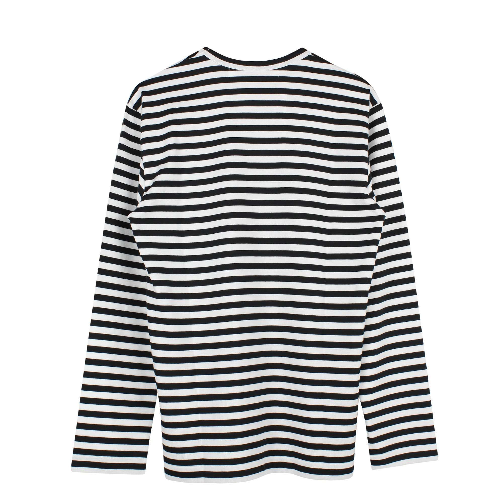 Striped Heart Logo Top Black