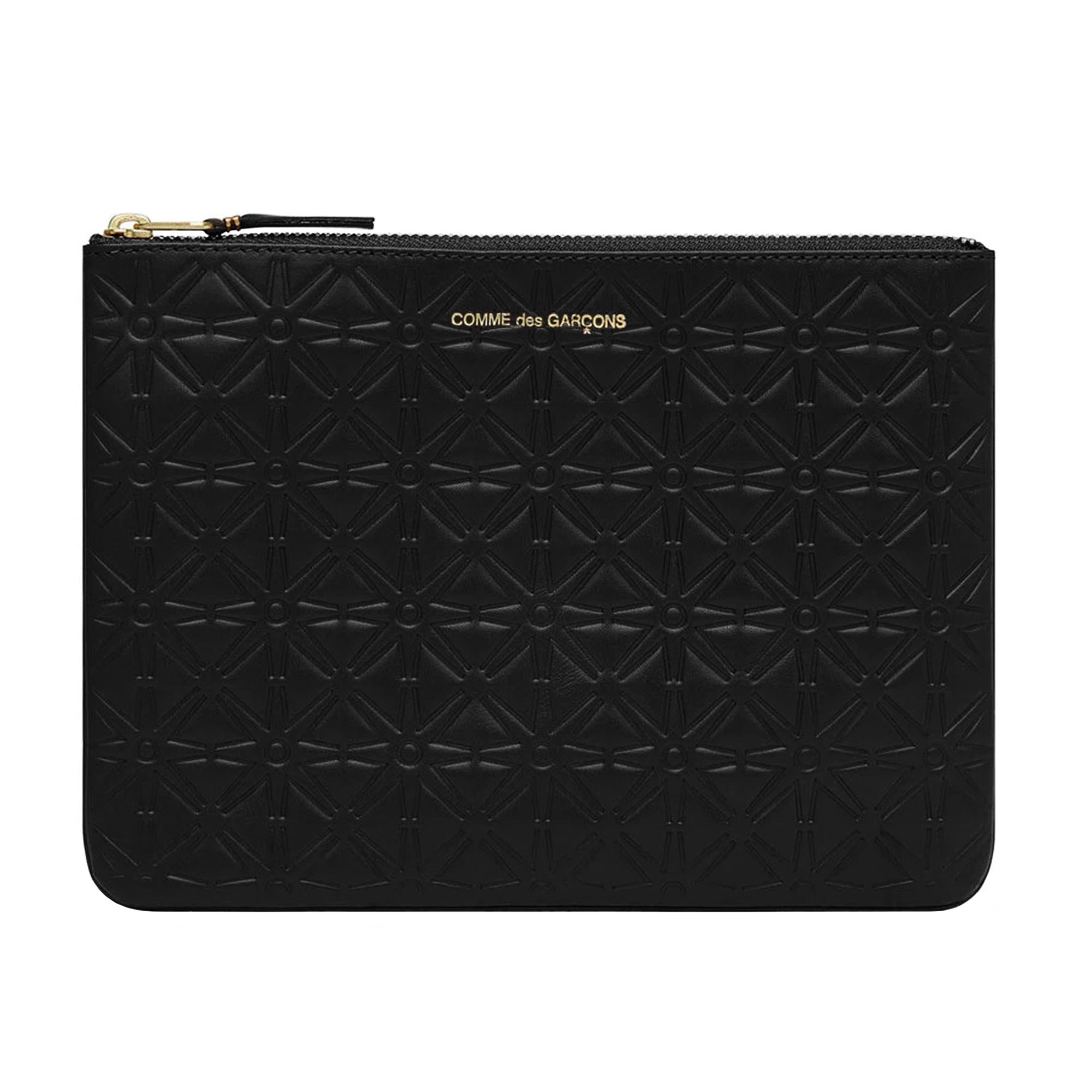 Embossed Leather Star Black