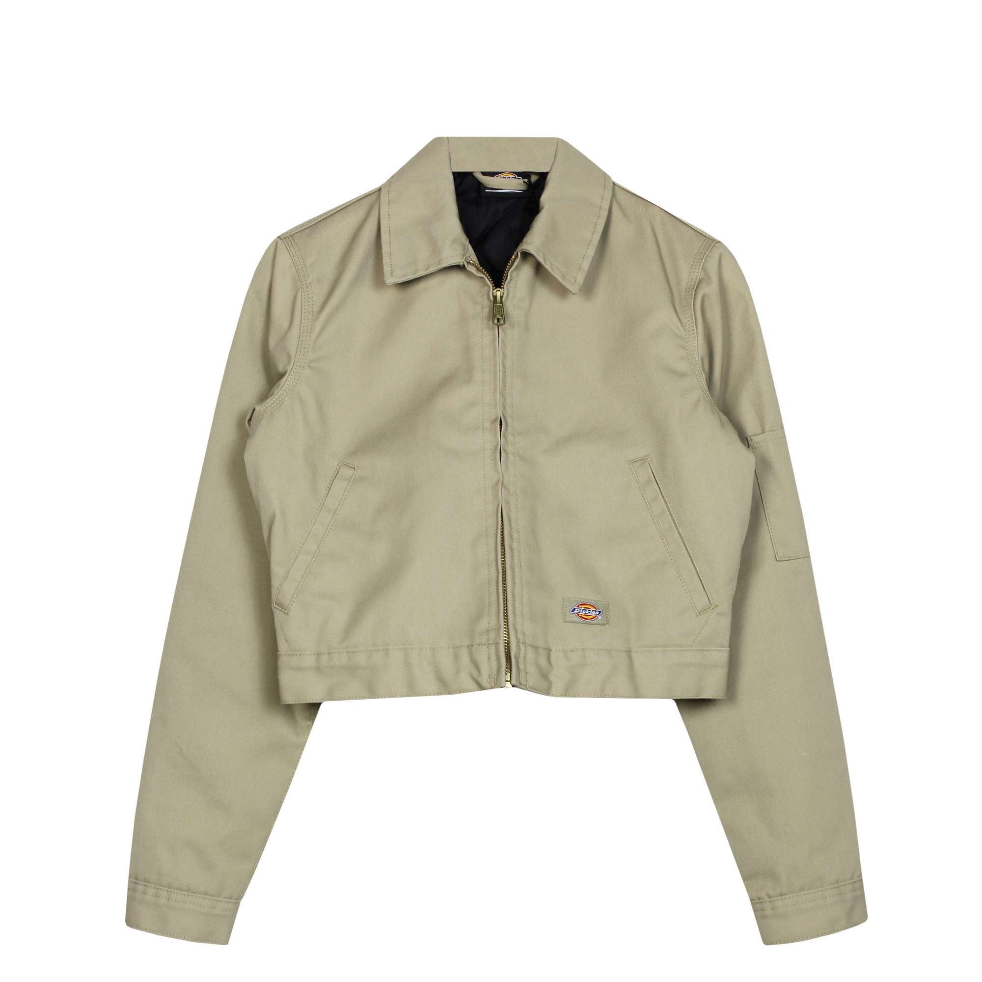 Lined Eisenhower Cropped Rec Jacket Beige