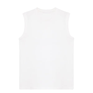 Logo Muscle Tank White