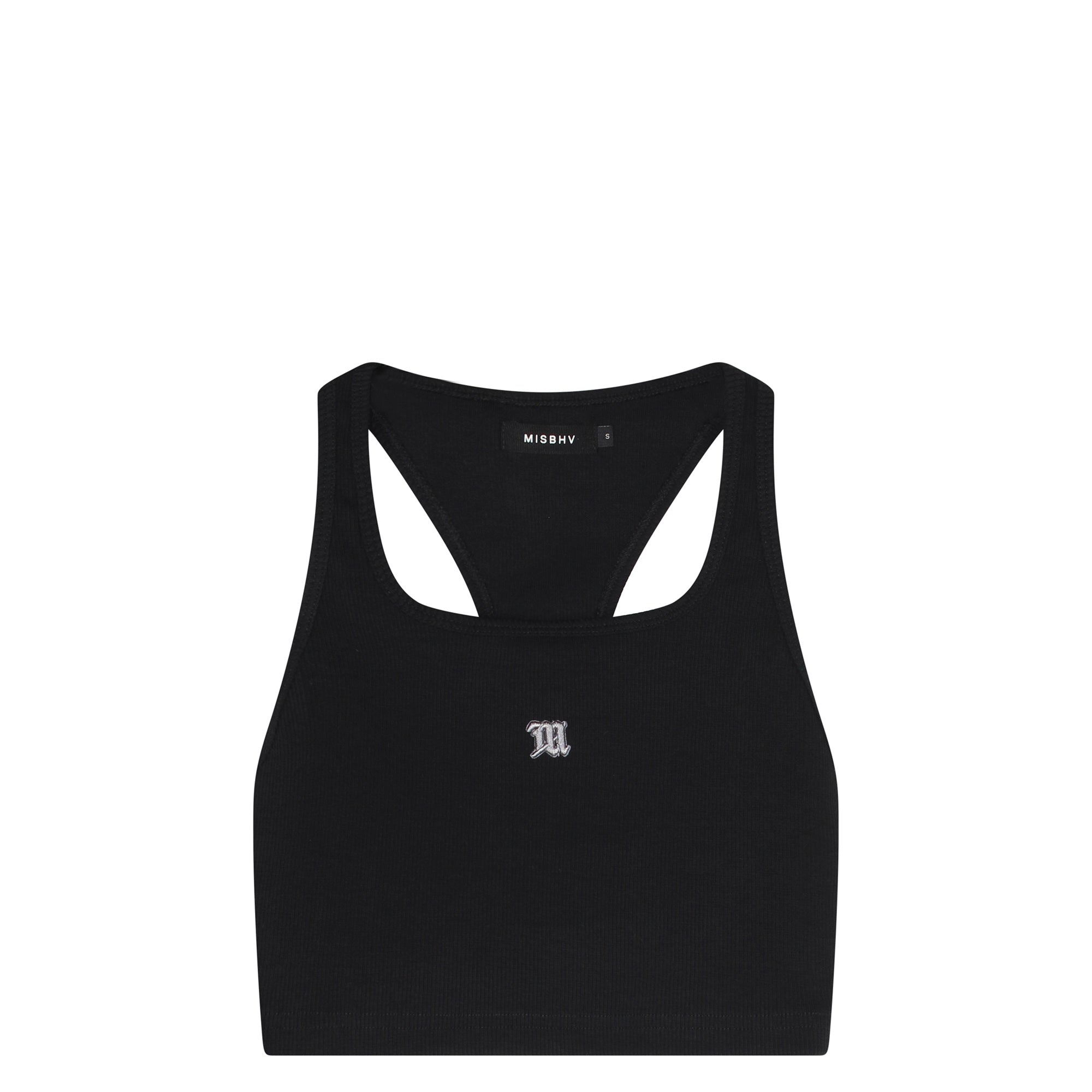 Cropped M Tank Top Black