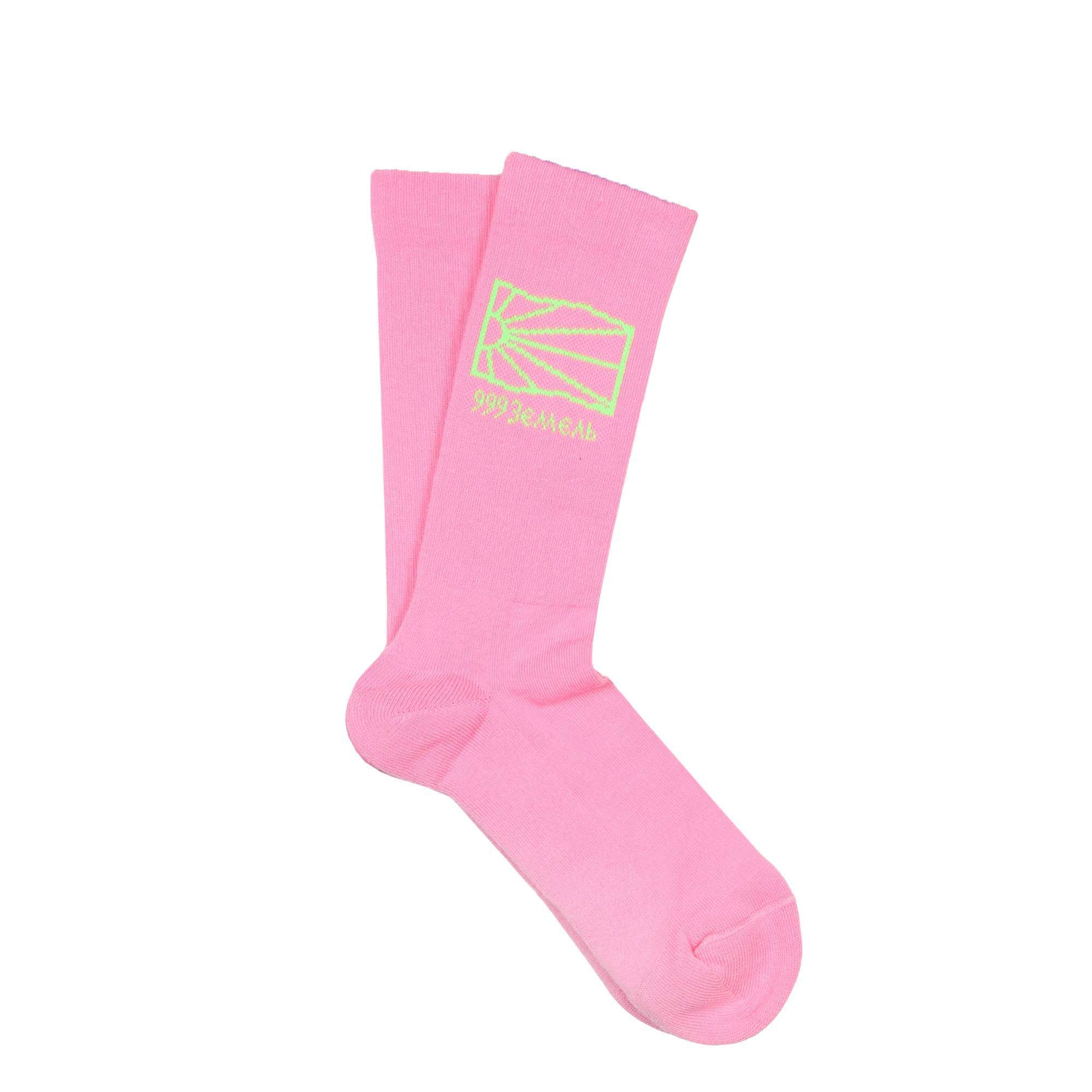 Knitted Logo Socks Pink