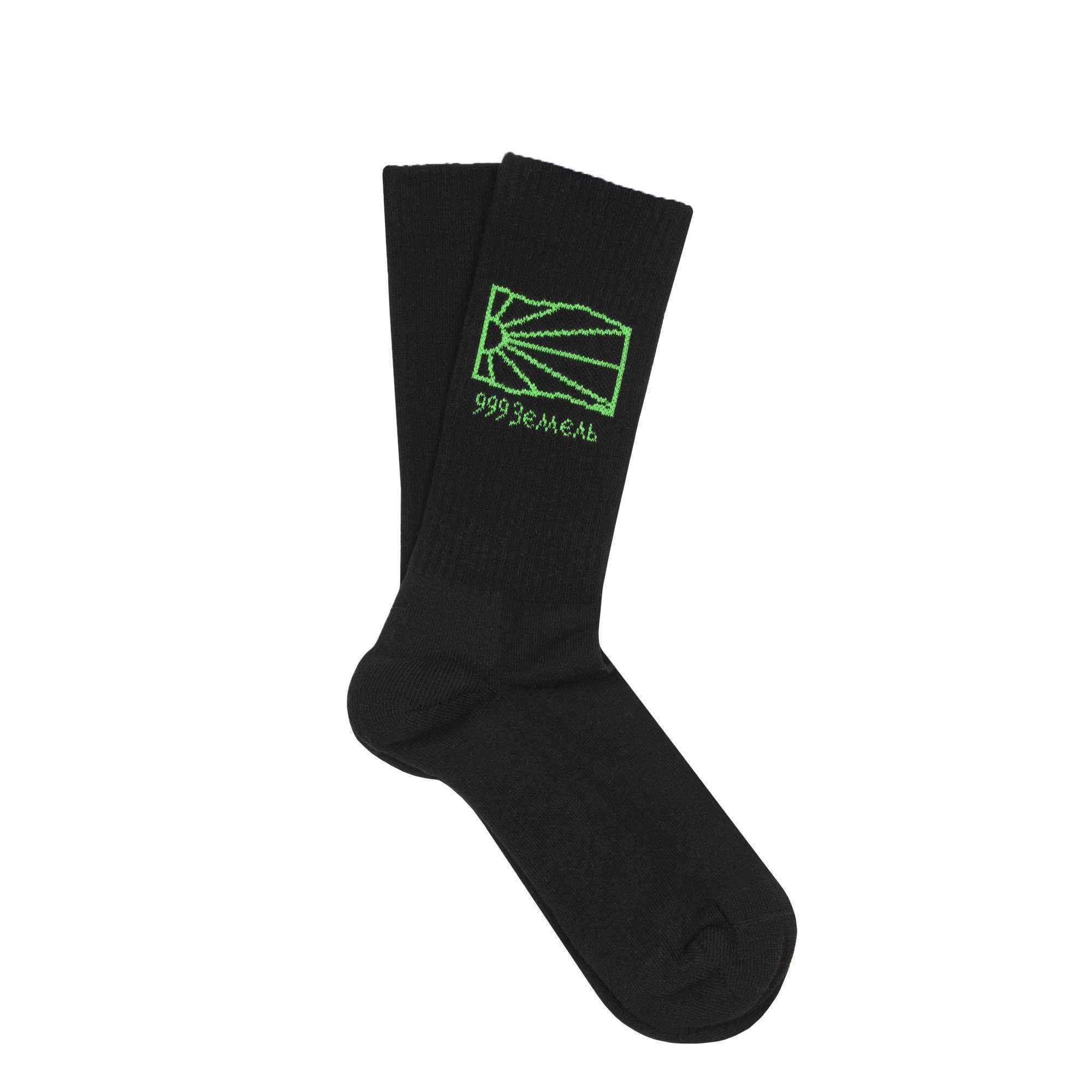 Knitted Logo Socks Black